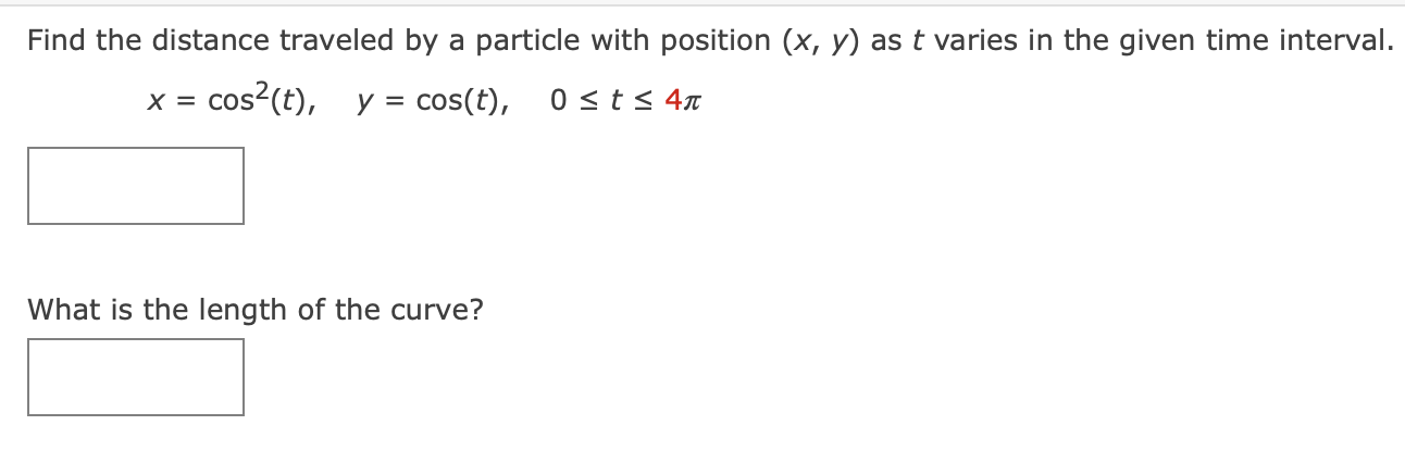 Solved Find the distance traveled by a particle with | Chegg.com