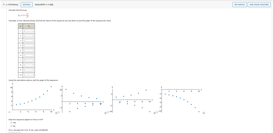 Solved Consider The Following. An = 1 + | Chegg.com