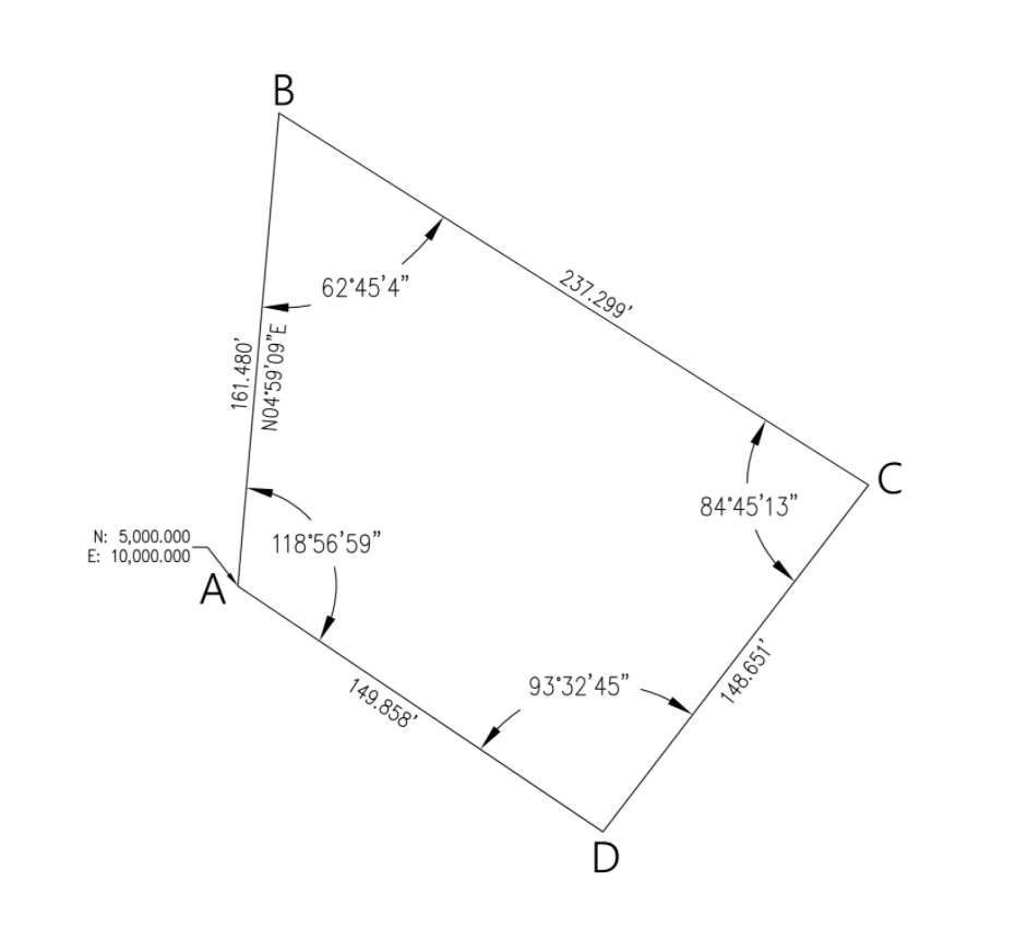Solved Example #1 A traverse was run on a small job site | Chegg.com