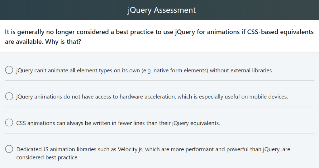 Solved jQuery Assessment Working with AJAX, we may run into 