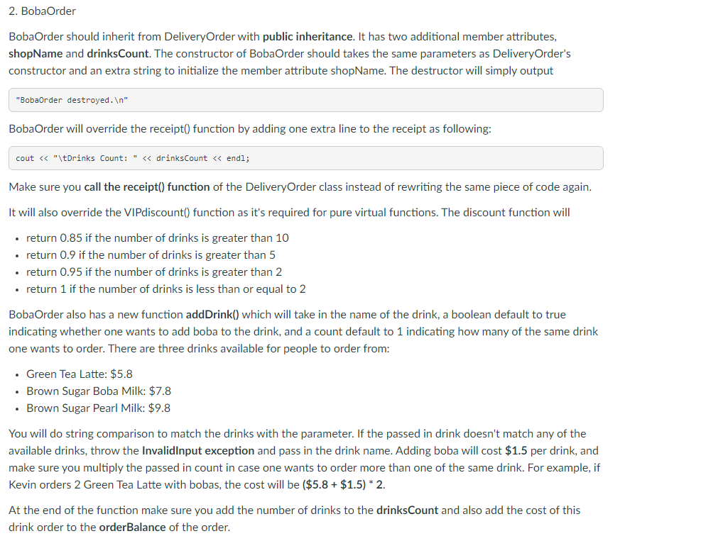 Solved I need this in C++. Please don't copy from other | Chegg.com