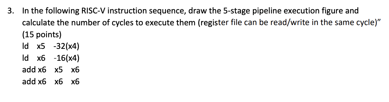 3. In The Following RISC-V Instruction Sequence, Draw | Chegg.com