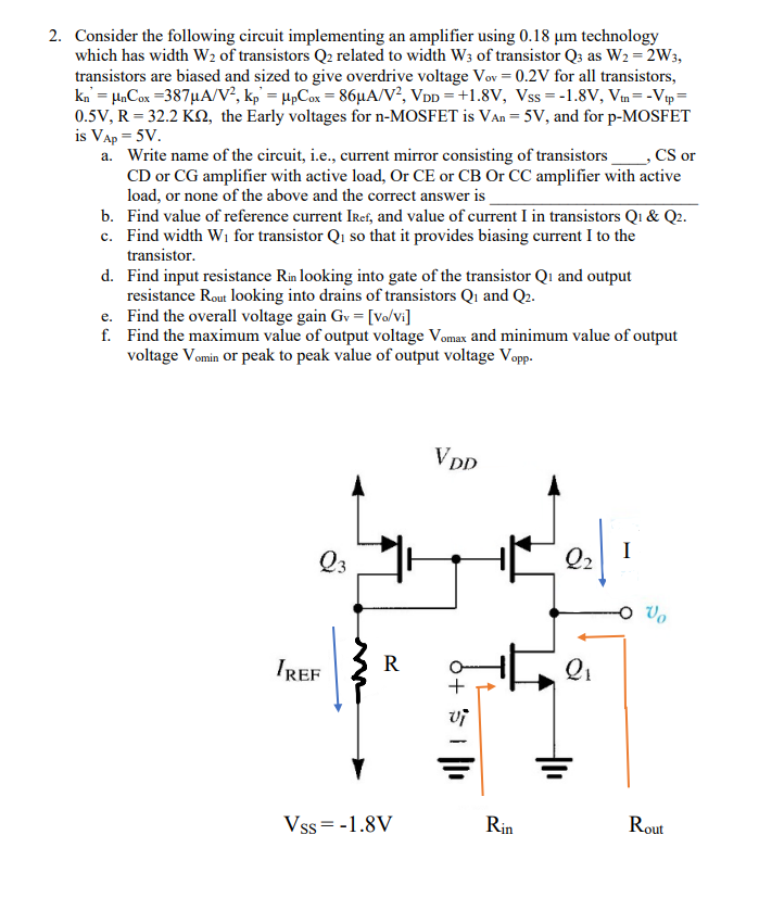 Solved 2. Consider the following circuit implementing an | Chegg.com