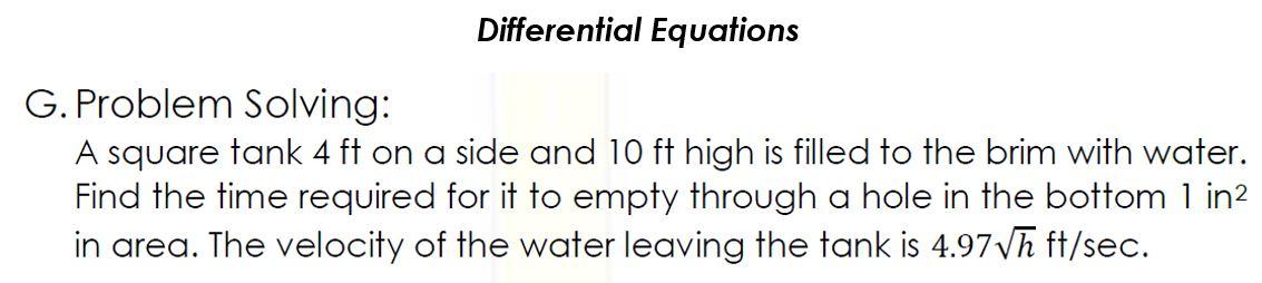 Solved Differential Equations G. Problem Solving: A square | Chegg.com