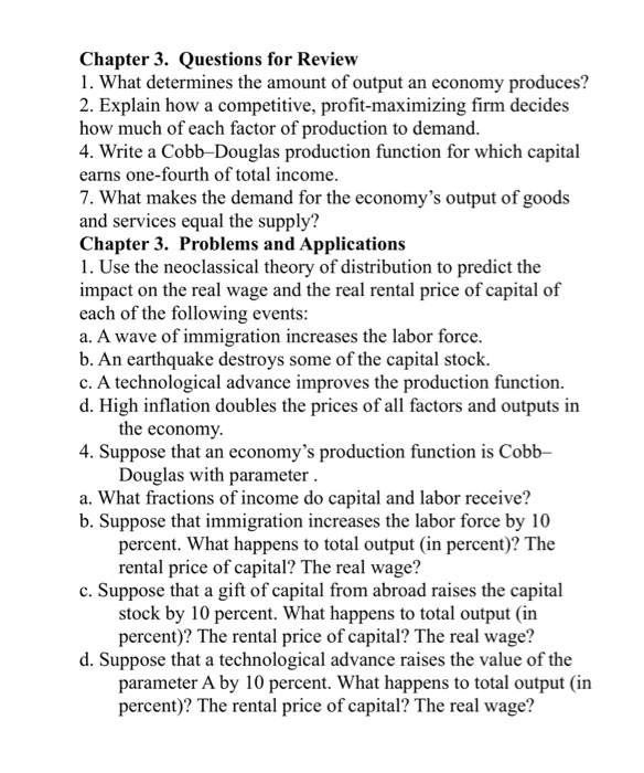 Solved Chapter 3. Questions for Review 1. What determines | Chegg.com