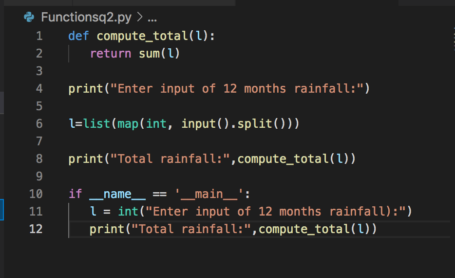Solved ол NE Functionsq2.py > ... 1 def compute_total(l): 2 | Chegg.com