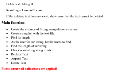 Solved Question 4 - String Manipulation For question 4, a | Chegg.com