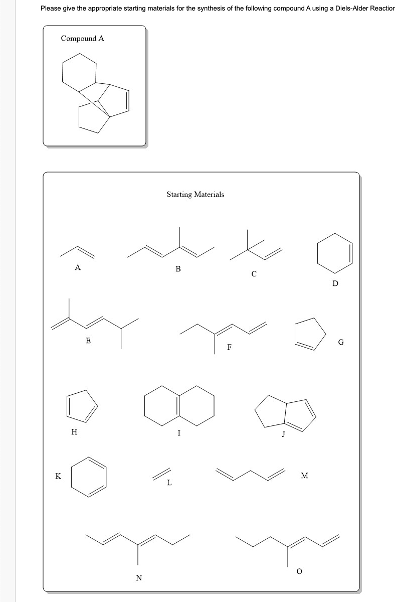 Solved Please give the appropriate starting materials for | Chegg.com