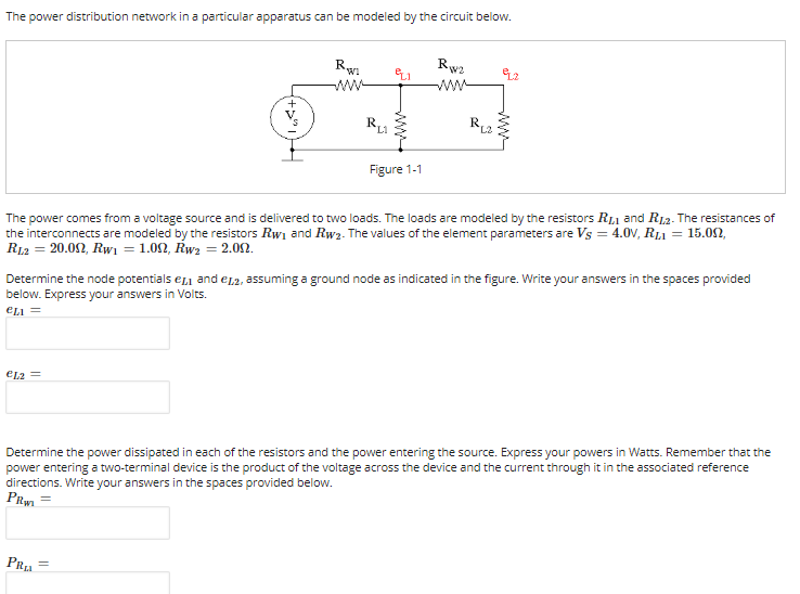 Solved The power distribution network in a particular | Chegg.com