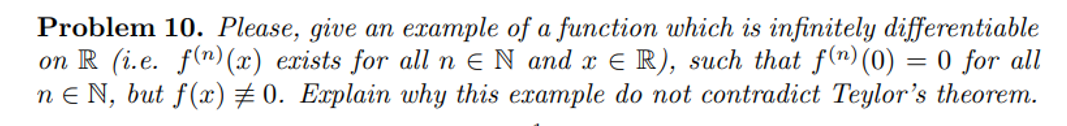 Solved Problem 10. Please, give an example of a function | Chegg.com