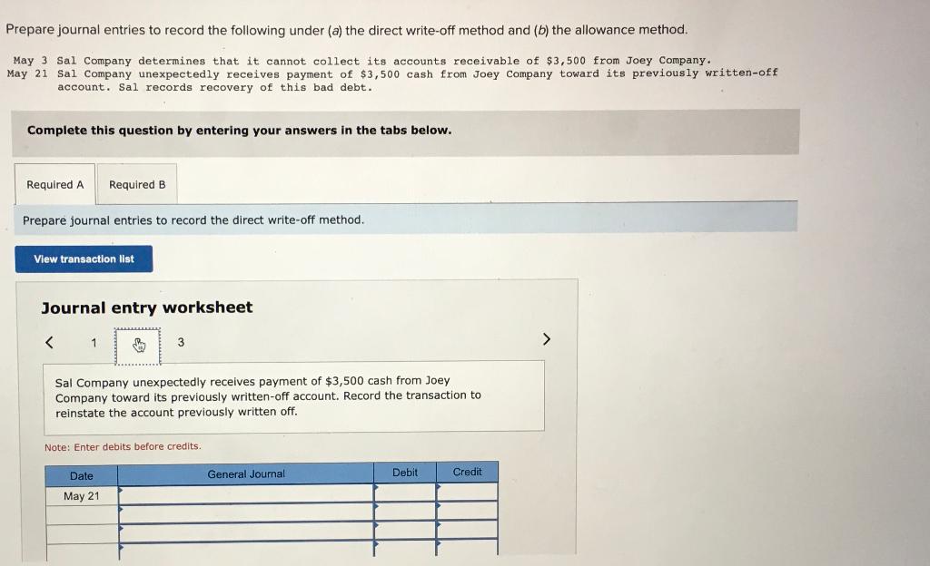 Solved Prepare Journal Entries To Record The Following Under | Chegg.com