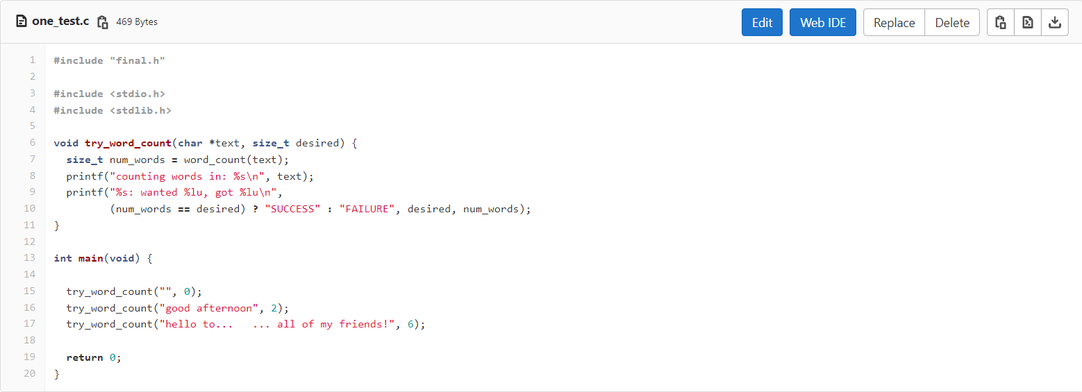 Solved one For this function, we will write a function that | Chegg.com