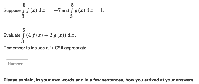 Solved 5 5 Suppose , F(x) Dx = - 7 And G(x) Dx = 1. 3 3 = 5 | Chegg.com