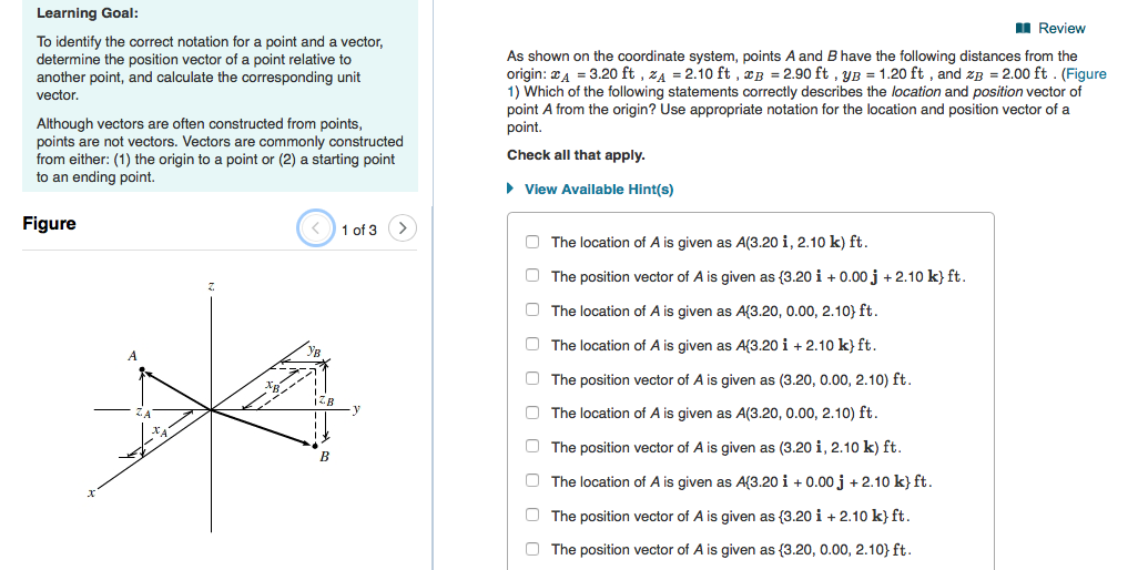 Solved Learning Goal: To identify the correct notation for a | Chegg.com