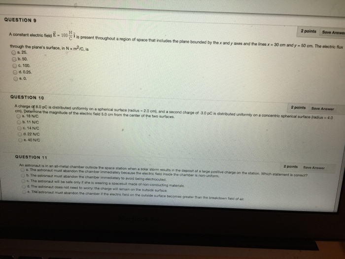 Solved QUESTION 9 2 points Save Answe Aconstart electric | Chegg.com