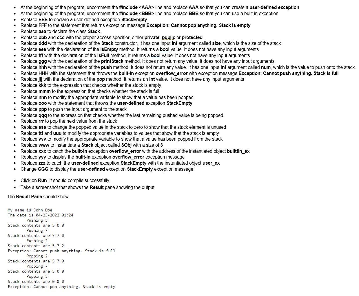 Solved Please solve C++ programming problem using | Chegg.com