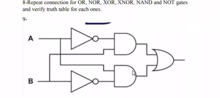 Solved 8-Repeat connection for OR, NOR, XOR, XNOR, NAND and | Chegg.com