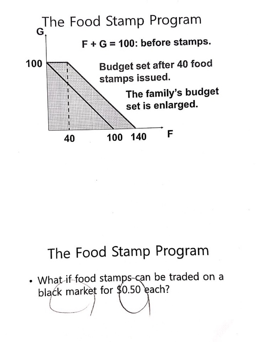 Solved The Food Stamp Program F G 100 before stamps. 100 Chegg