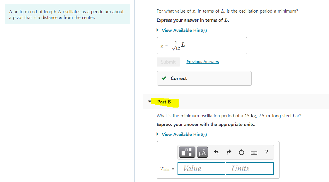 Solved For What Value Of X, In Terms Of L, Is The | Chegg.com