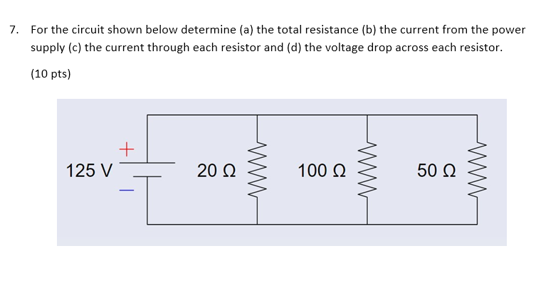 Solved For The Circuit Shown Below Determine (a) The Total | Chegg.com