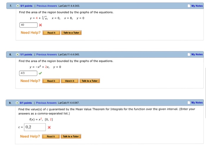 Solved 7 0 1 Points Previous Answers Larcalc11 4 4 043