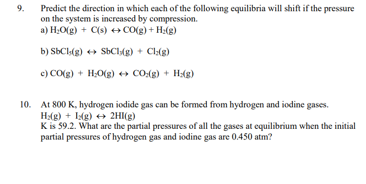 Solved Predict The Direction In Which Each Of The Following | Chegg.com