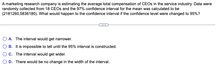 a marketing research company is estimating the average total