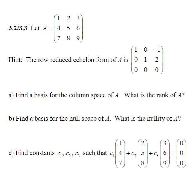 Solved 1 2 3 3.2 3.3 Let A 4 5 6 7 8 9 10 1 Hint The Chegg