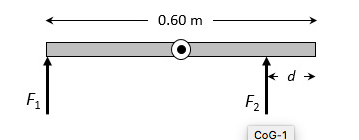 Solved A rod of length 0.60 m has a pivot (shown as a circle | Chegg.com