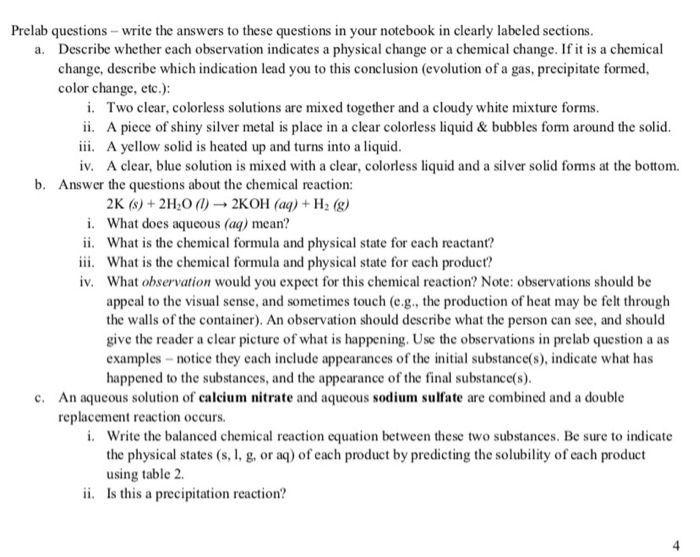 Pre lab report example chemistry picture