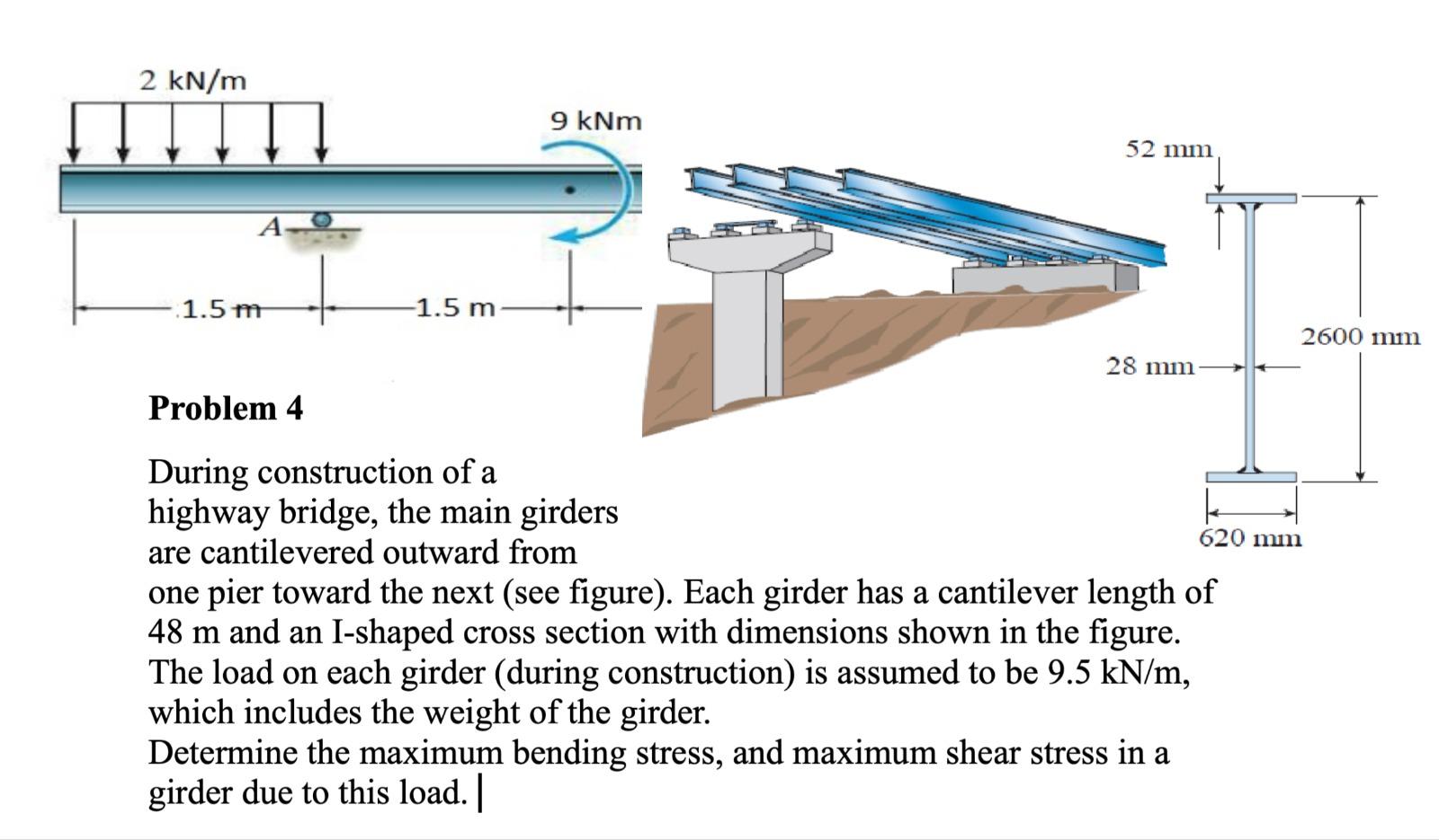 Solved During construction of a highway bridge, the main