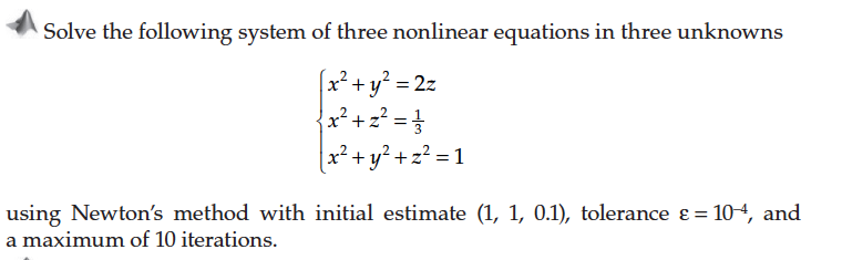 Solved 3) Nonlinear system cannot be نقطة واحدة analysed by