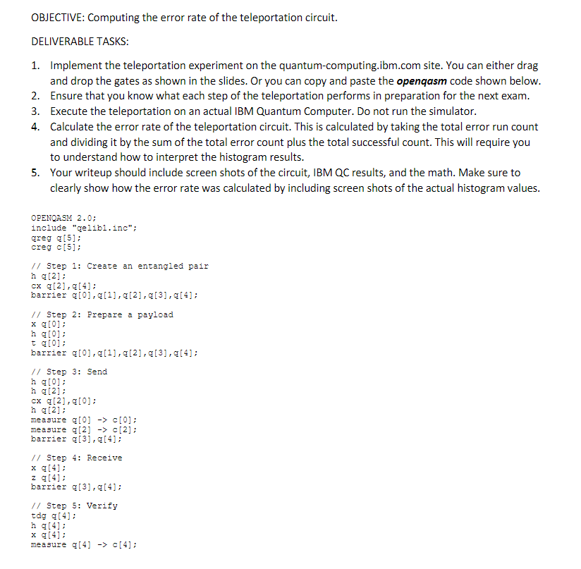 Solved OBJECTIVE: Computing the error rate of the | Chegg.com