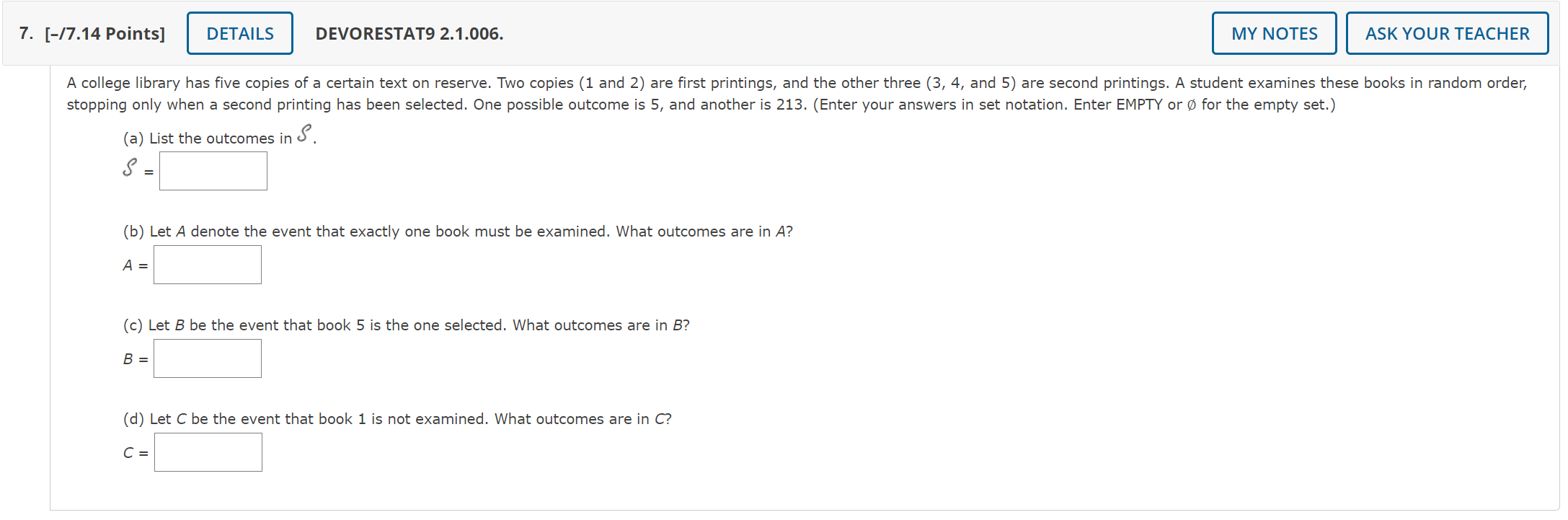 Solved (a) List The Outcomes In S. S= (b) Let A Denote The | Chegg.com