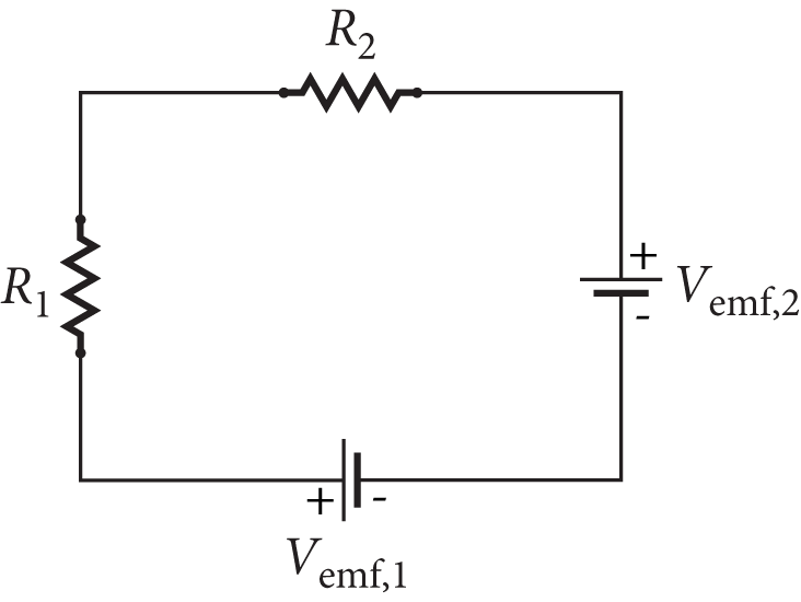 Solved The single-loop circuit shown has Vemf,1 = 18.69 V, | Chegg.com
