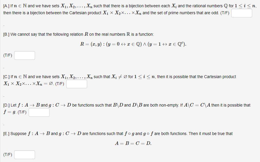 Solved A If N E N And We Have Sets X1 X2 Suc Chegg Com
