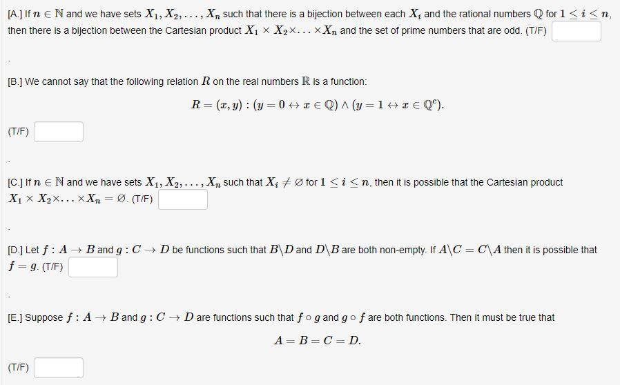 Solved A If N E N And We Have Sets X1 X2 Suc Chegg Com