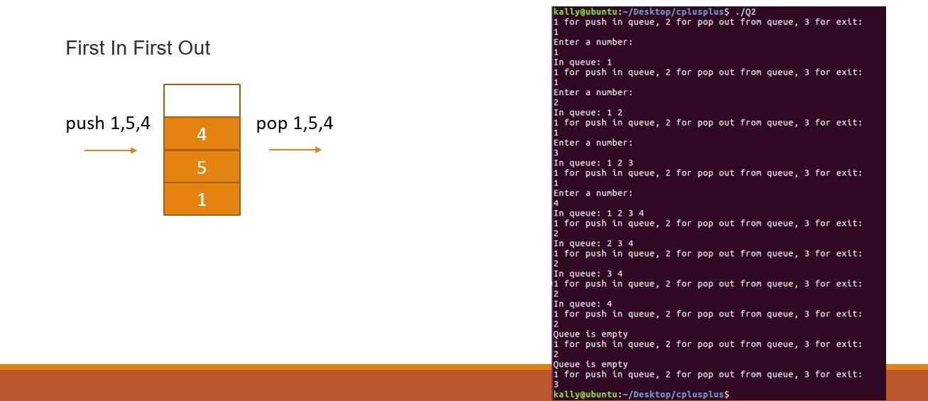 Solved Please design a program to create a queue using | Chegg.com