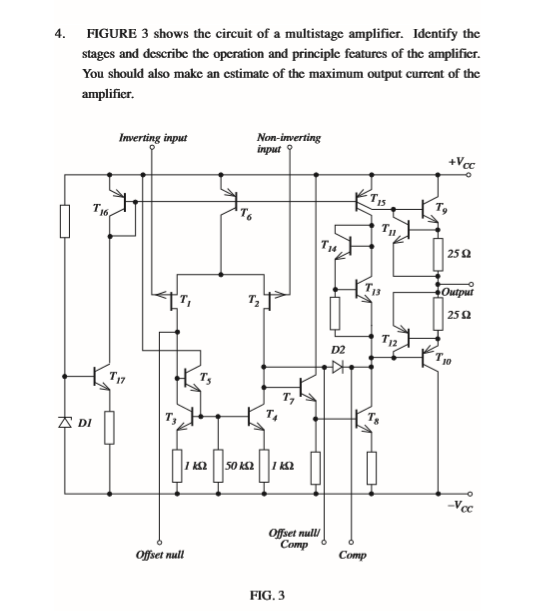 4. FIGURE 3 Shows The Circuit Of A Multistage | Chegg.com