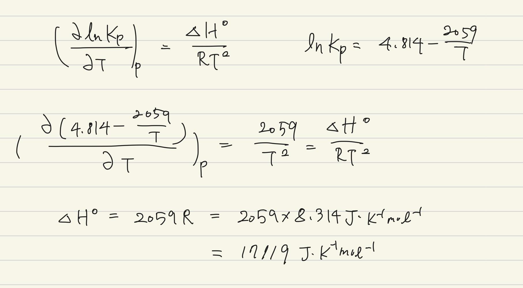 Solved Q. The equilibrium constant of reaction (cyclohexane