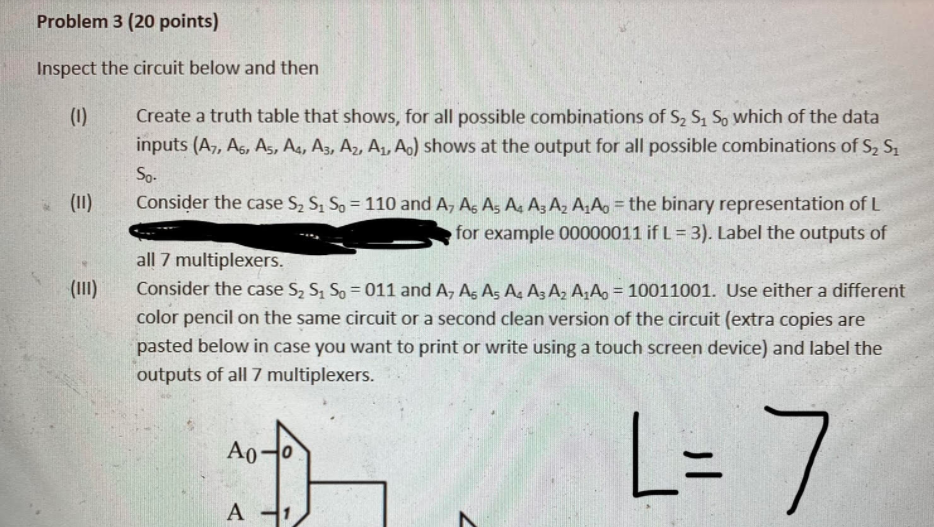 Solved Problem 3 (20 points) Inspect the circuit below and | Chegg.com