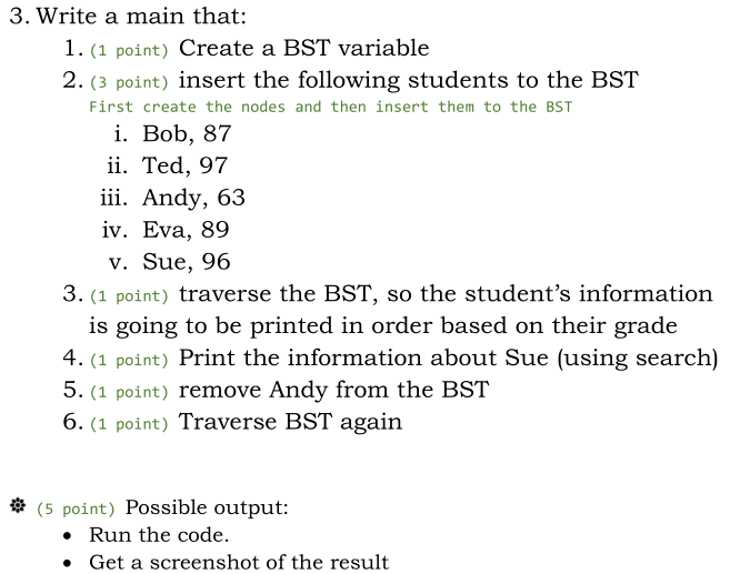 student grade - using using using using using using ... Solved * We want to store some students grade for class COMP | Chegg.com