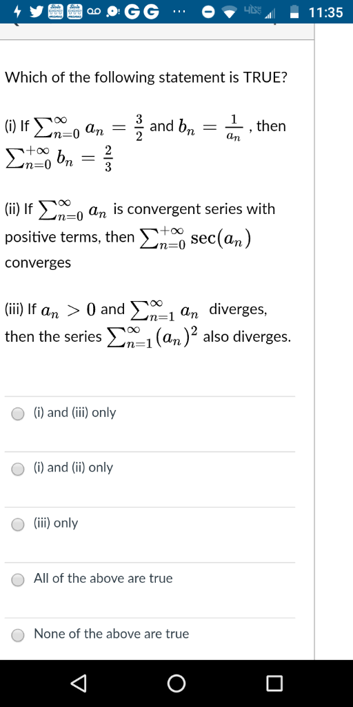 Solved Which of the following statement is TRUE? and b-- , | Chegg.com