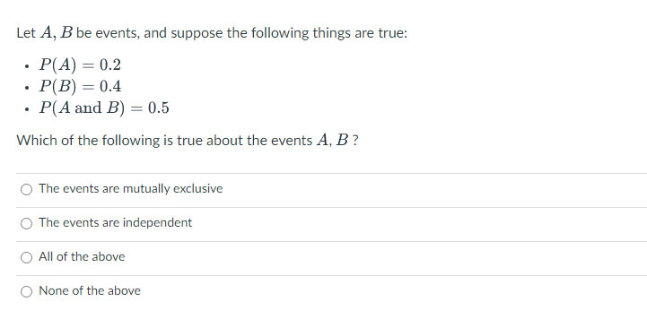 Solved Let A, B Be Events, And Suppose The Following Things | Chegg.com