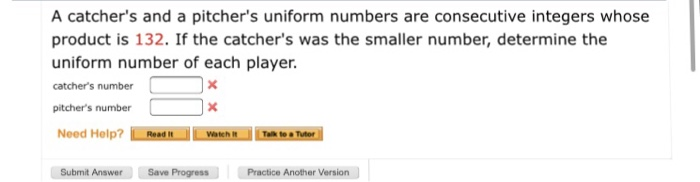 Solved A catcher's and a pitcher's uniform numbers are | Chegg.com