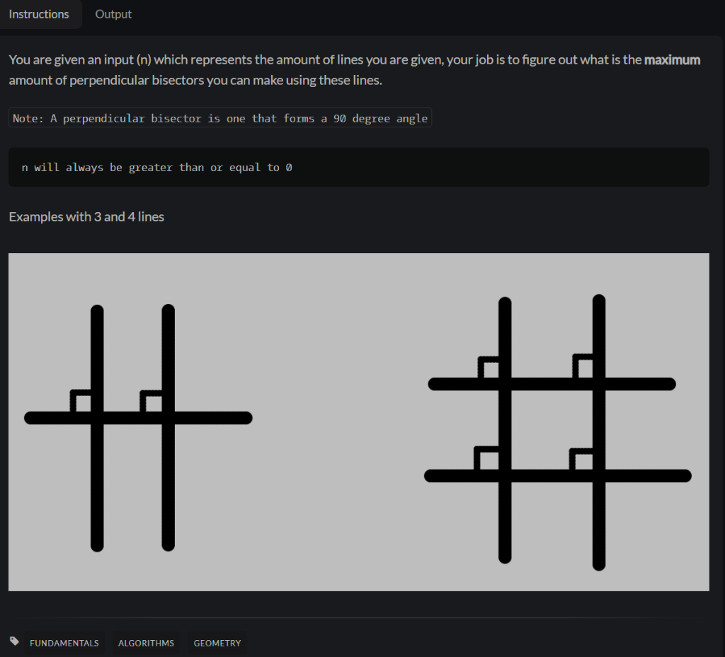 You are given an input \( (\mathrm{n}) \) which represents the amount of lines you are given, your job is to figure out what 