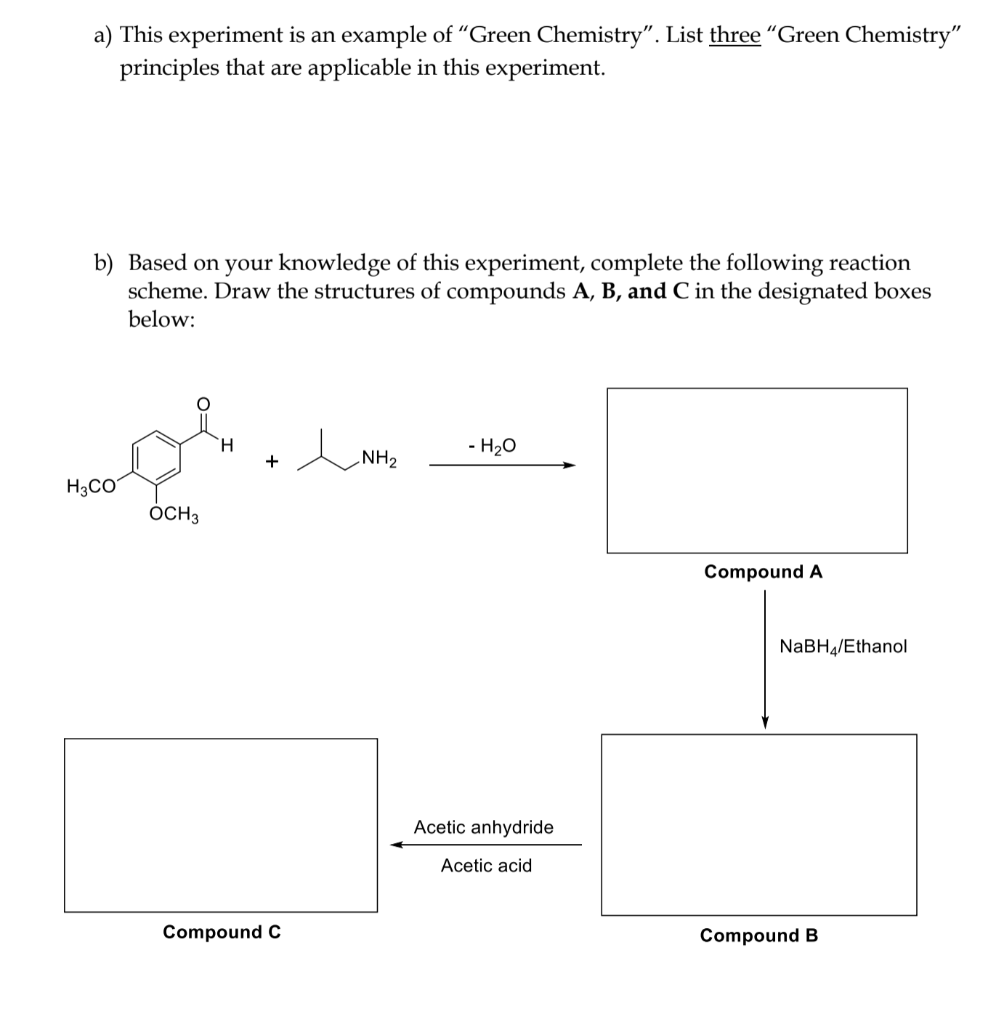 Solved a) This experiment is an example of “Green | Chegg.com