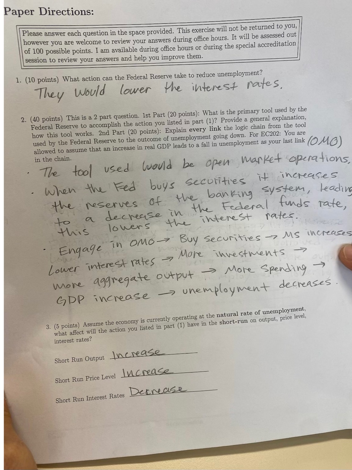 Solved Please answer each question in the space provided. | Chegg.com