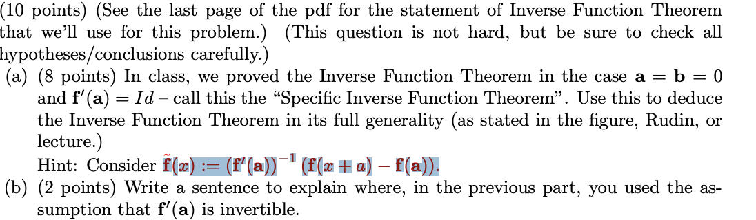 Solved (10 points) (See the last page of the pdf for the | Chegg.com