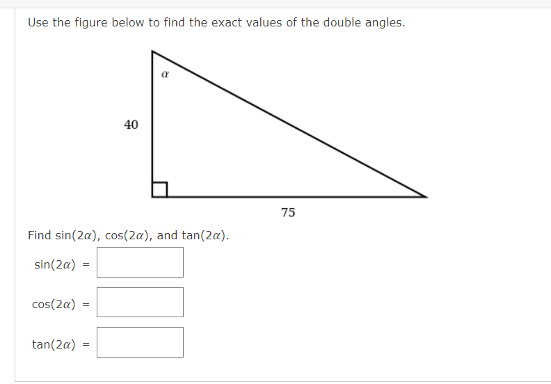 Solved Use the figure below to find the exact values of the | Chegg.com